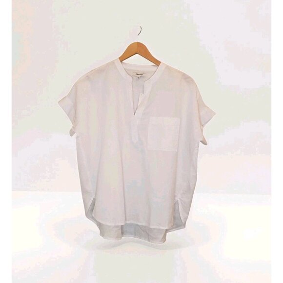 Madewell Tops - Madewell Lakeline Popover Shirttail Top Women's Size XS Eyelet White Summer Top